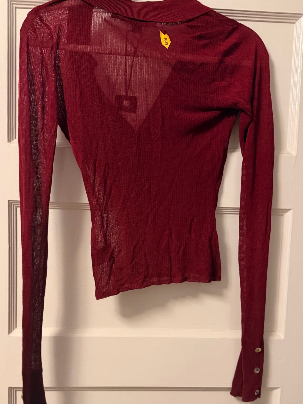 I.Am.Gia Davina Top in Burgundy Sz XS NWT Small Flaw - Picture 7 of 8